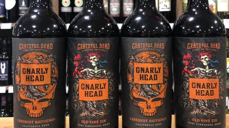 Bottles of Grateful Dead wine