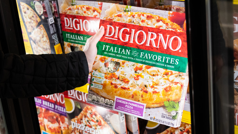Shopping for DiGiorno frozen pizza