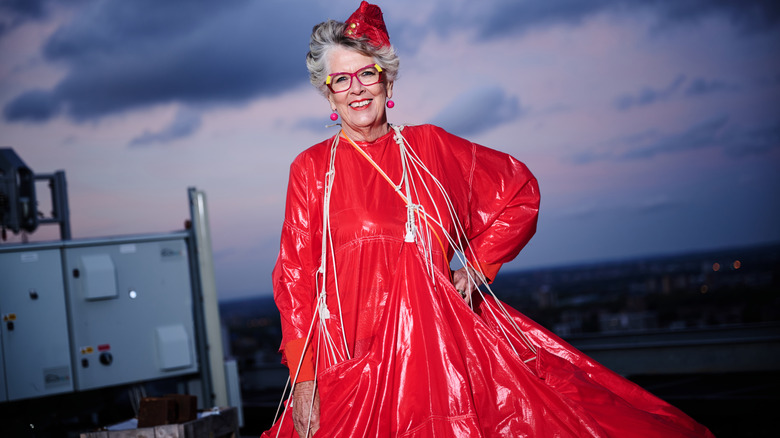 Prue Leith backstage ahead of the Vin + Omi: Dysphoriana show during London Fashion Week