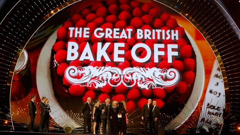The Great British Bake Off cast in televised appearance
