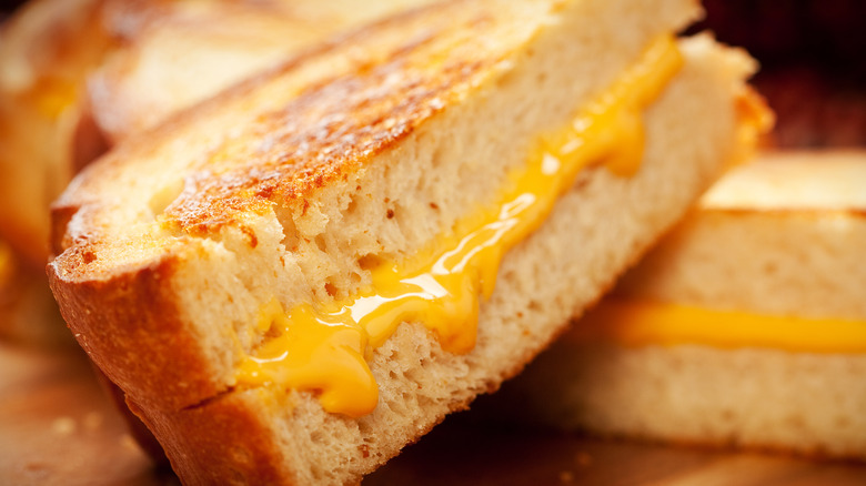 A grilled cheese sandwich