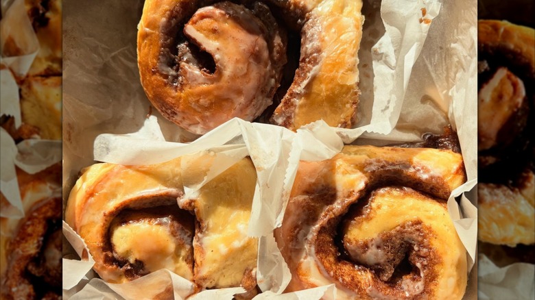 Cinnamon rolls from Co Dough Bread in baking paper