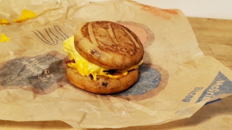 McDonald's bacon, egg, and cheese McGriddles