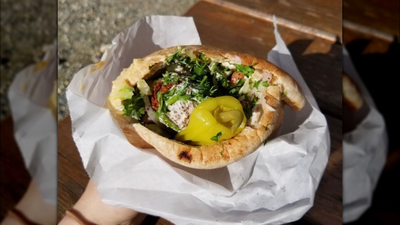 Falafel pita at Pita Place