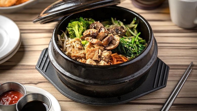 Hot pot dish at Alice & Friends' Vegan Kitchen