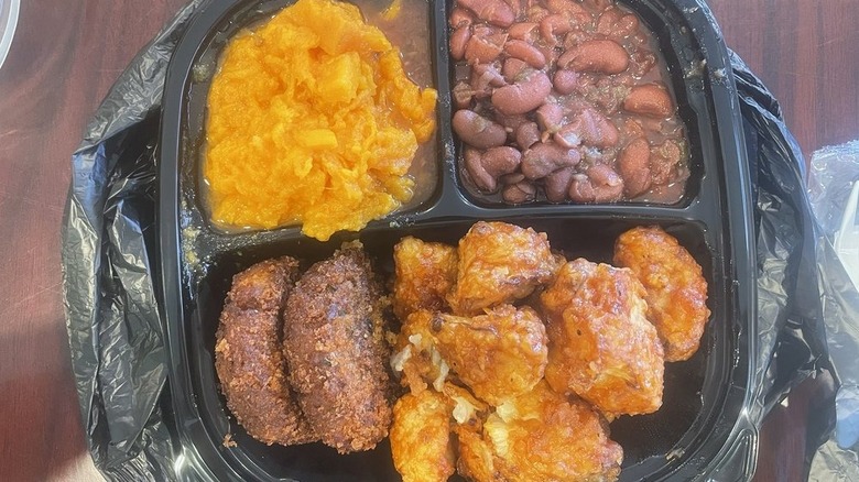 Plate of food at Sweet Soulfood