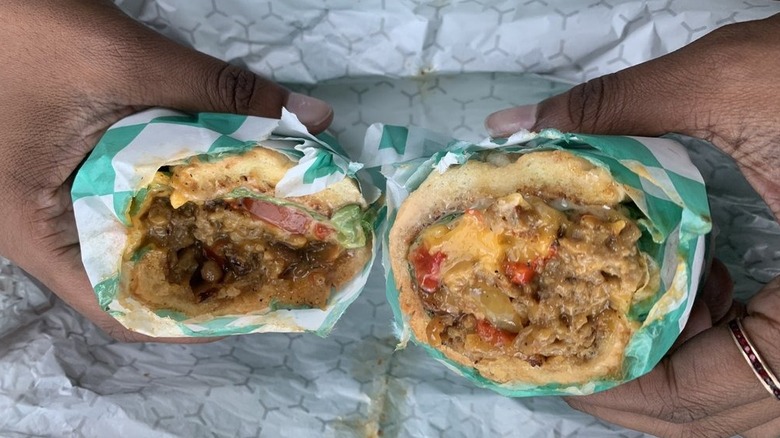 Cheeseburger cheese steak at My Mama's Vegan