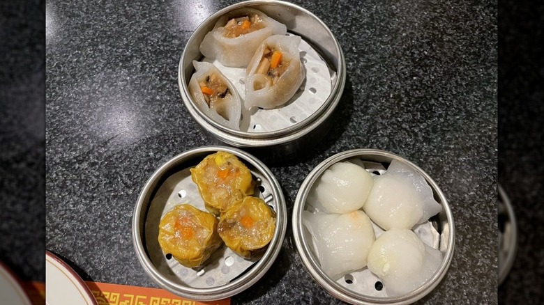 A selection of dim sum at Chef Kenny's Vegan Dim Sum