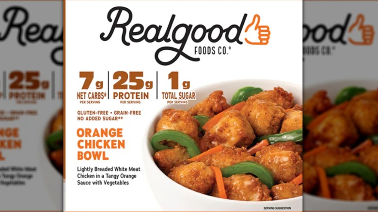 box of orange chicken microwave meal