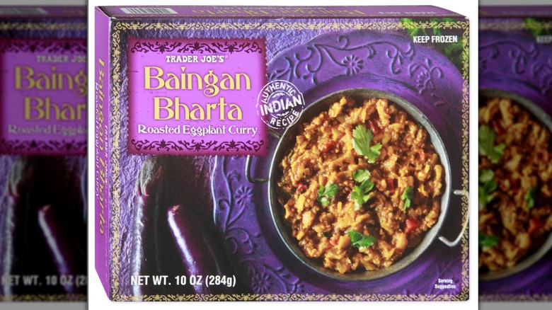 box of Trader Joe's baingan bharta