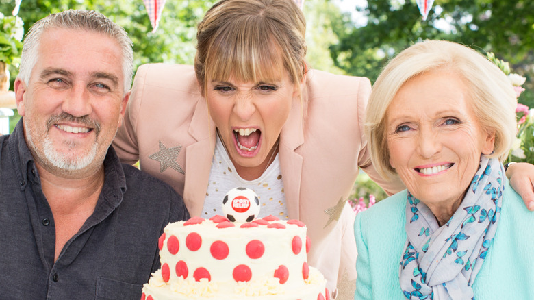 Paul Hollywood, Mel Giedroyc, and May Berry 