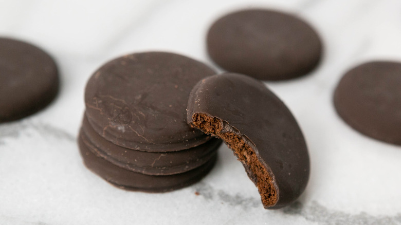 Thin Mints on marble surface