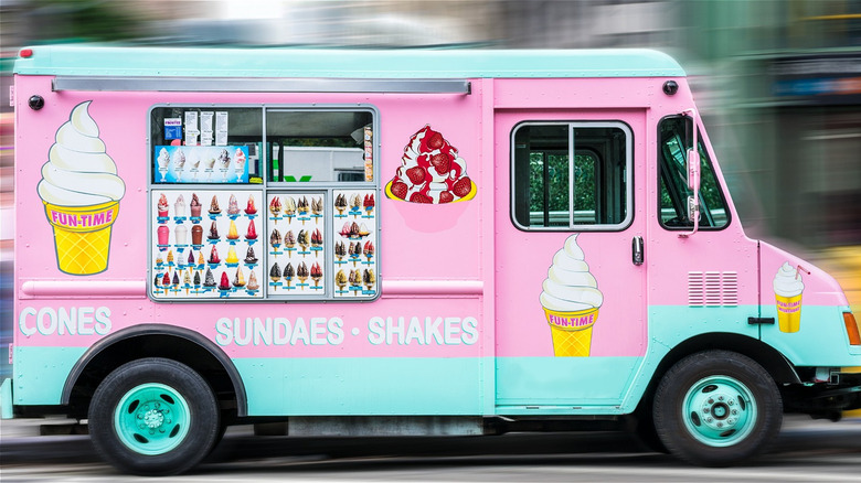 Pink ice cream truck