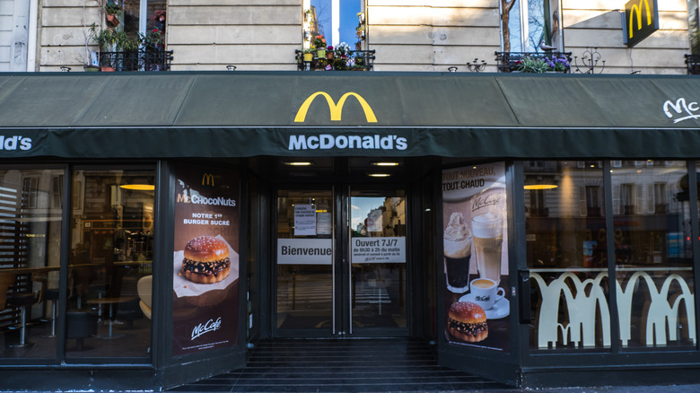 Exterior of a Paris McDonald's