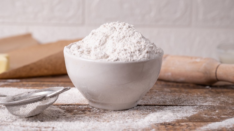 bowl of flour