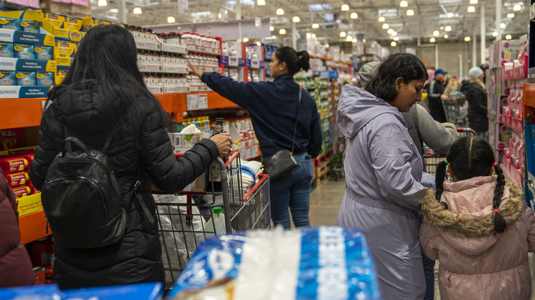 Shoppers at Costco
