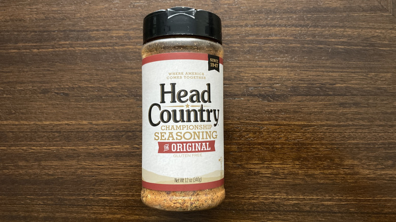 A container of Head Country seasoning