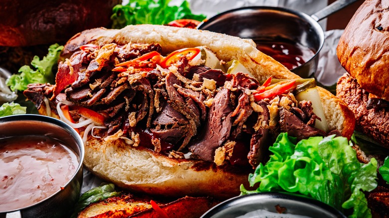 Philly cheesesteak sandwich 