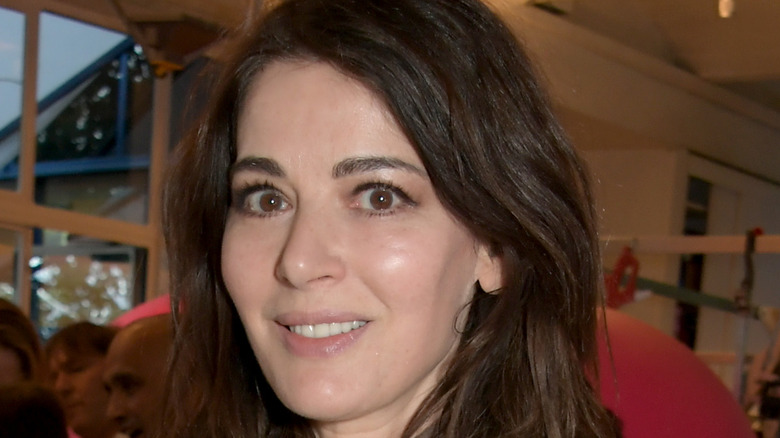 Nigella Lawson giving a half smile