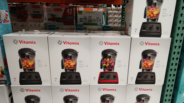 Vitamix boxes on display at warehouse store