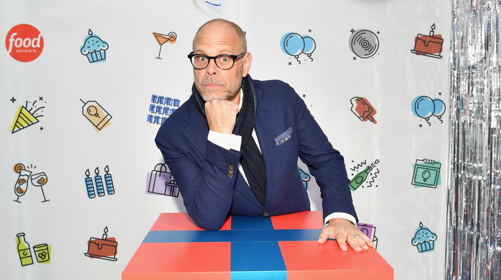 Alton Brown in a blue suit