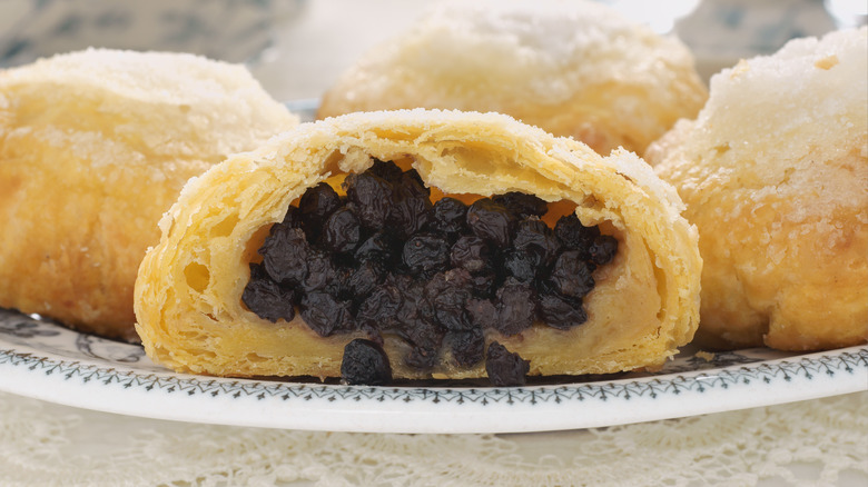 Eccles cakes on plate