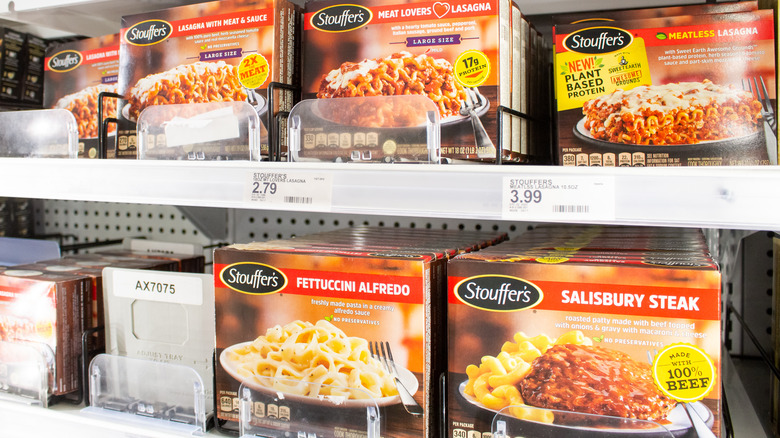 Stouffer's meals in freezer section