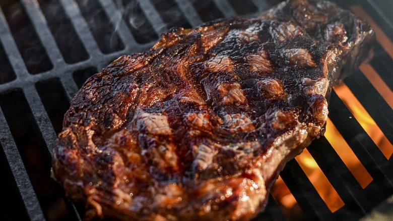 Steak on grill