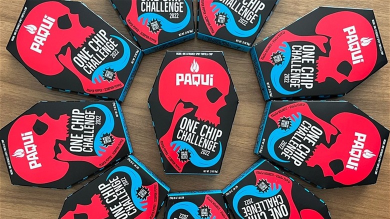 Paqui One Chip Challenge coffin boxes