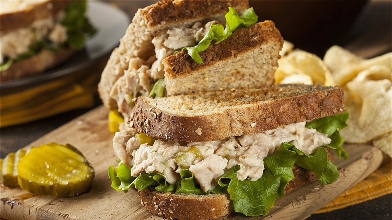 Colorful bowl of tuna salad