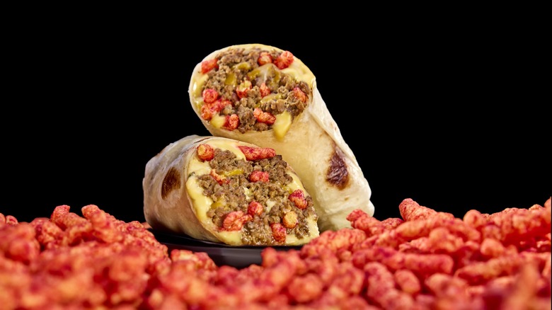 Burrito with Flamin' Hot Cheetos