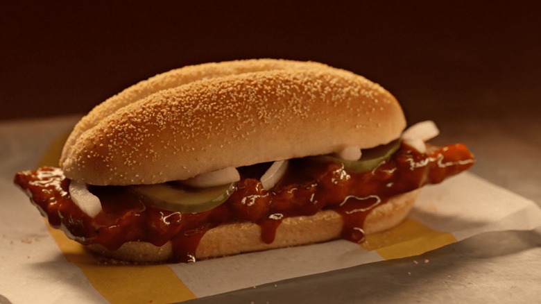 Mcdonald's McRib sandwich