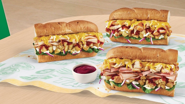 Festive Feast sandwiches from subway