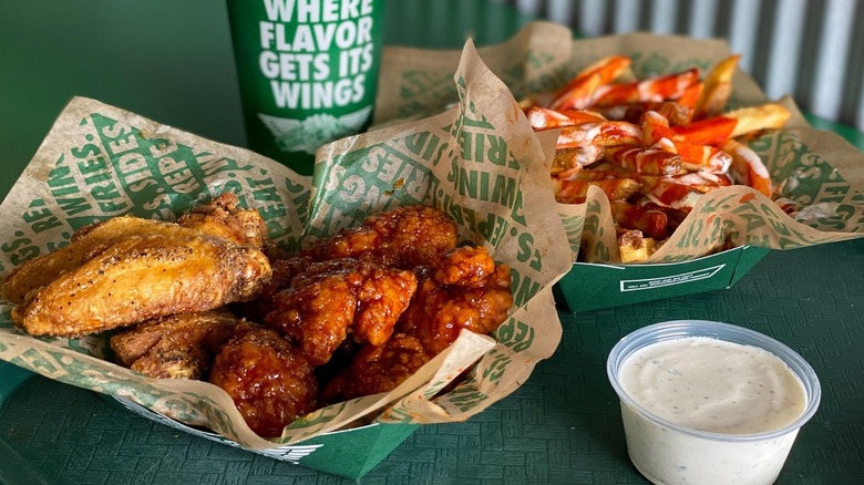 Wingstop wings, fries, and ranch