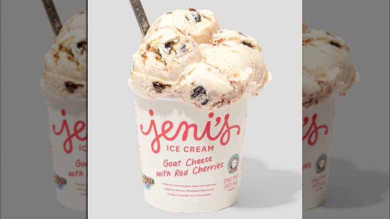 Jeni's goat cheese red cherries ice cream