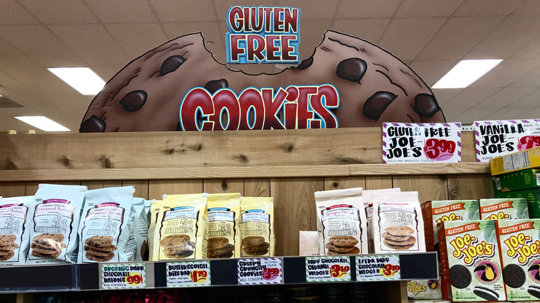 gluten free cookie display at trader joe's