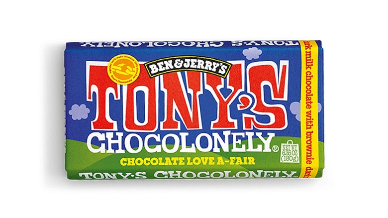 bar of ben and jerry's tony's chocolonely chocolate