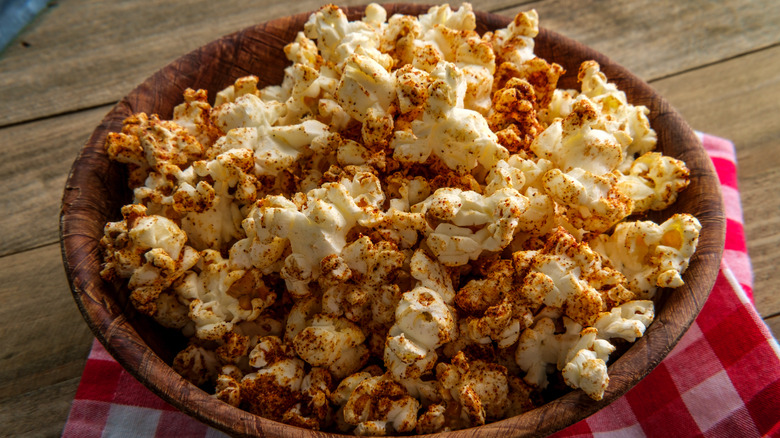 bowl of seasoned popcorn
