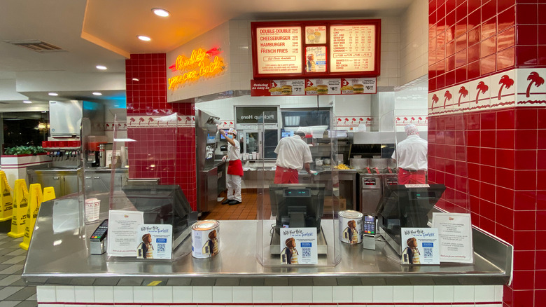 cash registers at In-N-Out restaurant