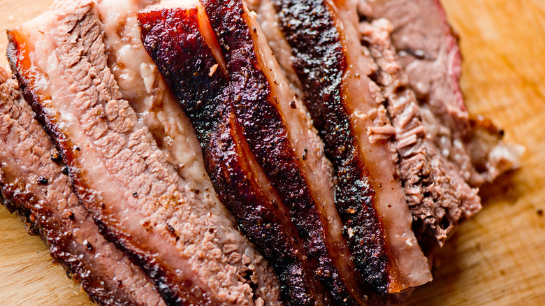 Sliced brisket