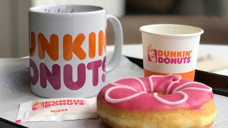 Dunkin' donut and coffee