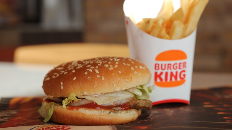 Burger King whopper and fries