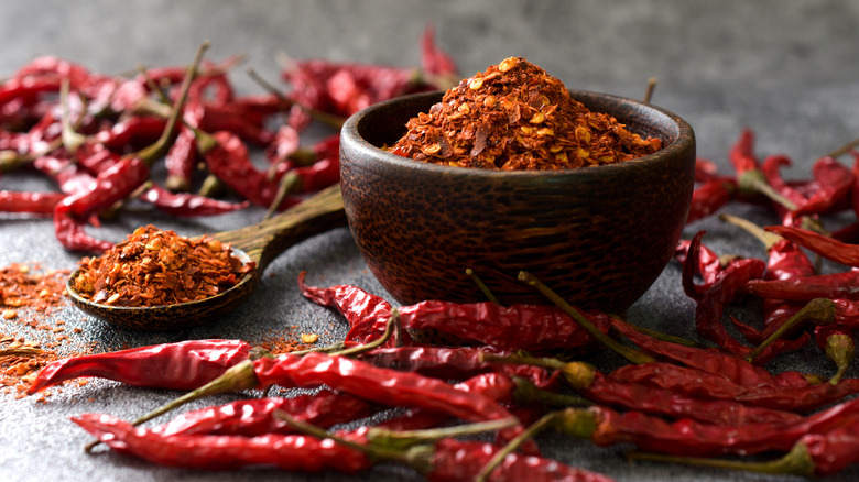 Cayenne peppers and cayenne powder