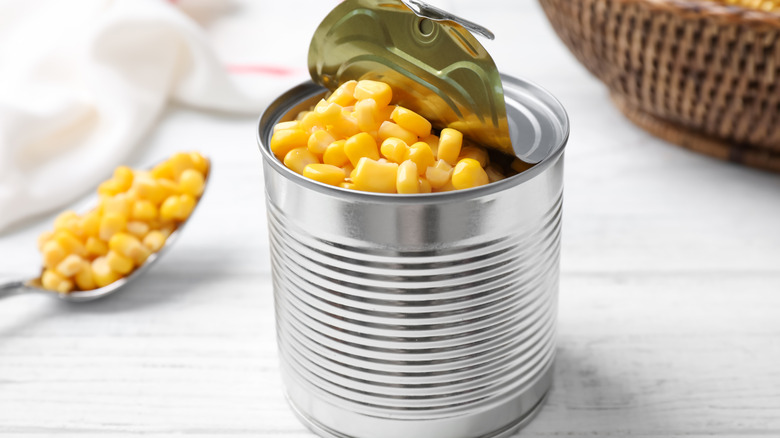 Can of preserved corn
