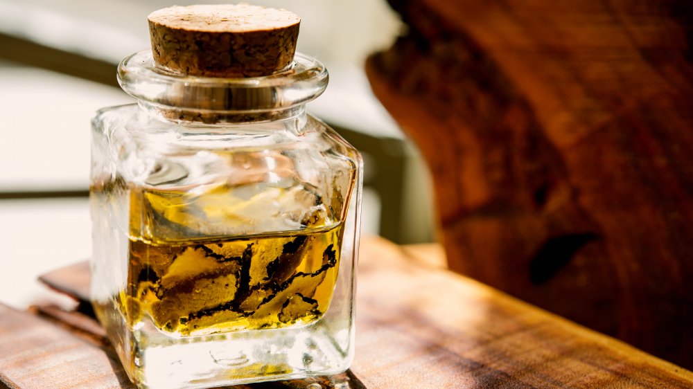 A jar of real truffle oil