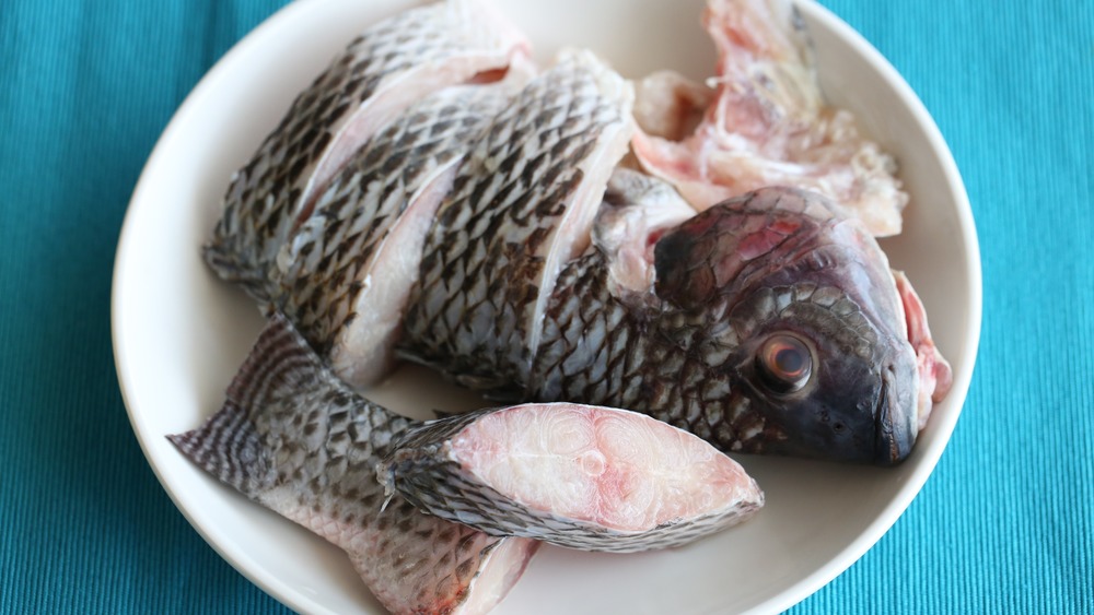 Sliced whole tilapia