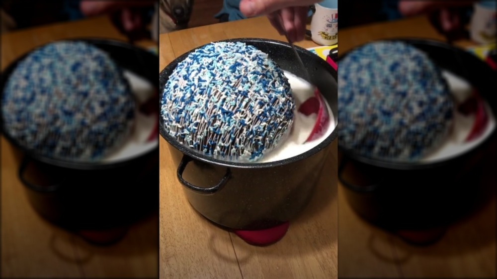 Giant Hot Chocolate Bomb in cup