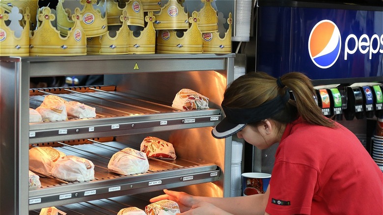 Burger King employee at work