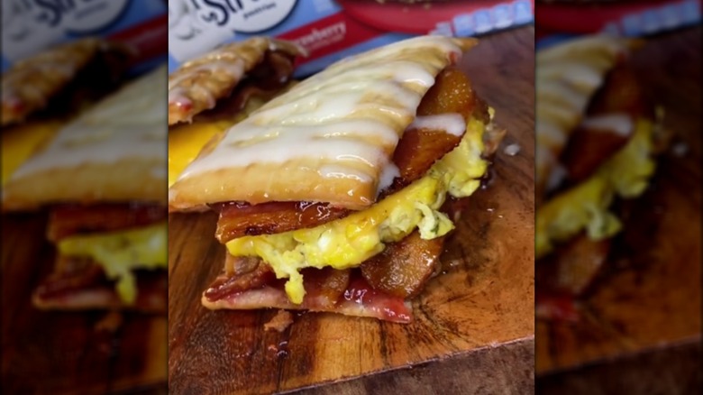 Toaster strudel breakfast sandwich 