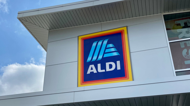 Aldi sign on outside of building  